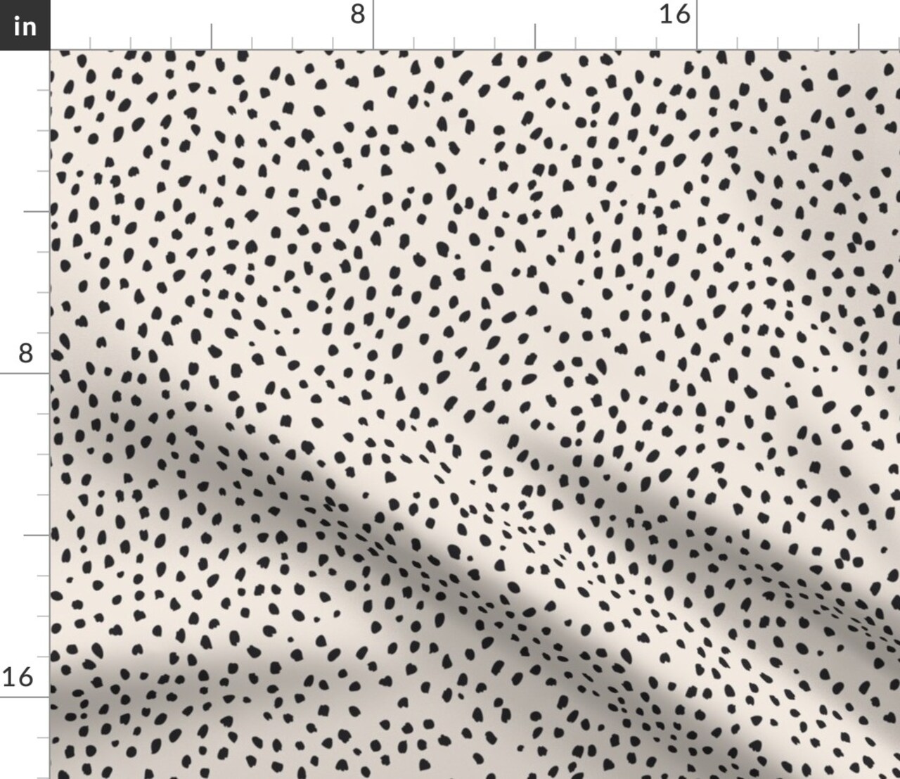 Black Beige Cream Dots Spots Gender Neutral Custom Printed Fabric by Spoonflower Various Fabrics by the Yard or Fat Quarter